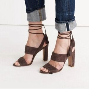 Madewell boho lace-up leather‎ heels